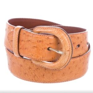Polo Ralph Lauren Ostrich Waist Belt tan size 28
